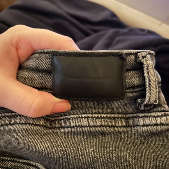 Zara The Skinny Jeans – Gray Distressed Raw Hem Ankle Slit Denim Size 8 - Picture 13 of 13